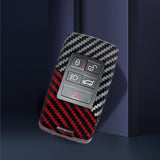 x xotic tech Glossy Black/Red Mix Color Carbon Fiber Texture Hard Plastic Key Fob Cover Case Compatible with Land Rover Range Rover Sport Evoque 2018-up, Defender 2020-up, Discovery 2019-up