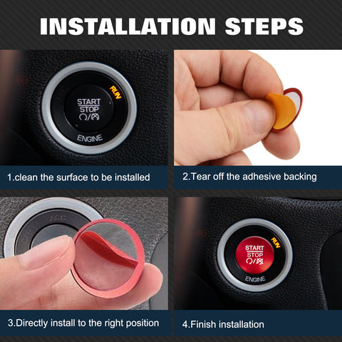Alloy Engine Start Stop Push Button Cover For Dodge Charger Challenger 2010-2022