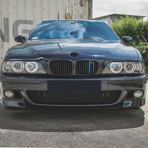 Tri-Colored Front Kidney Grille Strips Clip Cover For BMW 5 Series E39 1995-2003