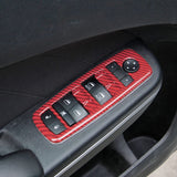 Carbon Fiber Style Door Handle Bowl Window Lift Switch Cover For Dodge Charger 2011-23