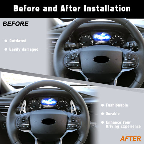 Paddle Shifter Extension Decoration Cover Accessories For Ford Explorer 2020-up