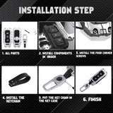 x xotic tech Mech Style Heavy Metal Key Fob Cover Compatible with PCX 150 Hybrid X-ADV SH125 Scoopy Forza 125 300 2016-2018 Super Cup 2020 2021, Zinc Alloy Key Case Protector Shell Keychain