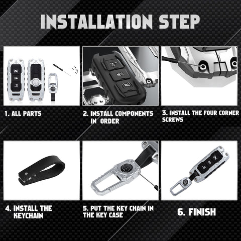 x xotic tech Mech Style Heavy Metal Key Fob Cover Compatible with PCX 150 Hybrid X-ADV SH125 Scoopy Forza 125 300 2016-2018 Super Cup 2020 2021, Zinc Alloy Key Case Protector Shell Keychain