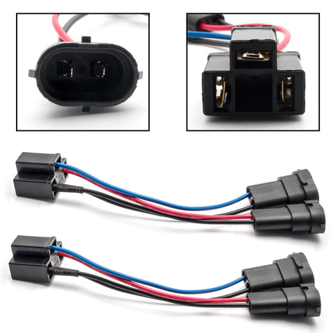 H11 H9 to H4 Conversion Wiring Harness Cable Socket Plug Adapter for Harley Davidson Road King Dual Beam Headlight