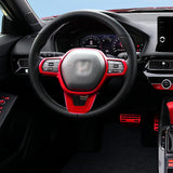 Red Steering Wheel Dashboard Instrument Frame Cover Decor For Honda Civic 22-up