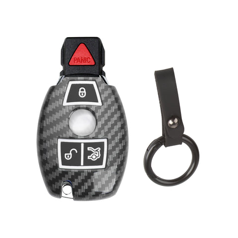 Full Seal Keyless Entry Key Protector+Keychain For Mercedes A C E G S CLA Class