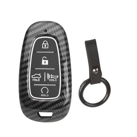 For Hyundai Sonata Tucson 2020-2022 Full Seal Smart Key Cover Holder w/Keychain