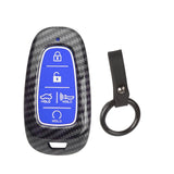 For Hyundai Sonata Tucson 2020-2022 Full Seal Smart Key Cover Holder w/Keychain