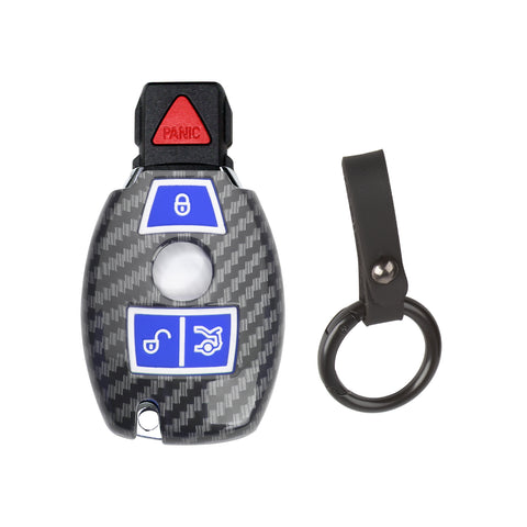 Full Seal Keyless Entry Key Protector+Keychain For Mercedes A C E G S CLA Class