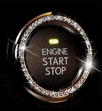 Cute Bling Car Cup Holder Coasters Engine Start Button Ring Cover Decoration