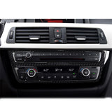 Real Carbon Fiber Side AC Vent Multimedia Control Panel Cover For BMW 3 Series