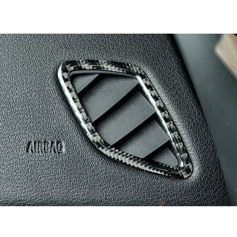 Real Carbon Fiber Side AC Vent Multimedia Control Panel Cover For BMW 3 Series