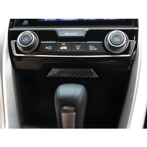 Real Carbon Fiber Steering Wheel Armrest Stripe Cover For Honda Civic 2016-21