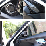 Carbon Fiber Look Inner Headlight Window Switch Cover Trim For Honda Civic 16-21