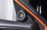 For Civic 2016-21 Carbon Fiber ABS Headlight Switch Pillar Speaker Frame Cover