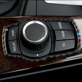 M-Colored Carbon Fiber Gear Shift I-Drive Multimedia Frame Trim For BMW F30 F34