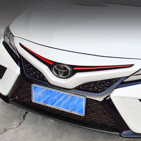 Red Front Bumper Corner Grille Lip Combo Cover For Toyota Camry SE XSE 2018-2020