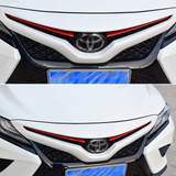 Red Front Bumper Corner + Front Hood Grille Cover Trim For Camry SE XSE 18-2020