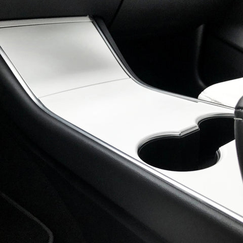 For Tesla Model 3 Y 2017-20 White Center Console Stripe Cup Holder Molding Trim