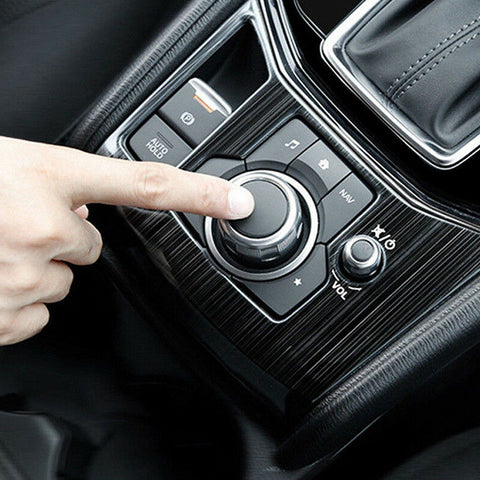 Titanium Console Gear Shift Cup Holder Panel Cover Trim For Mazda CX5 2017-2025