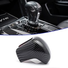 ABS Carbon Fiber Car Interior Center Console Gear Shift Knob Cover Trim for Honda Civic 2016-2019