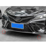 Red + Black Carbon Fiber Front Bumper Corner Center Piece Cover For Camry SE XSE