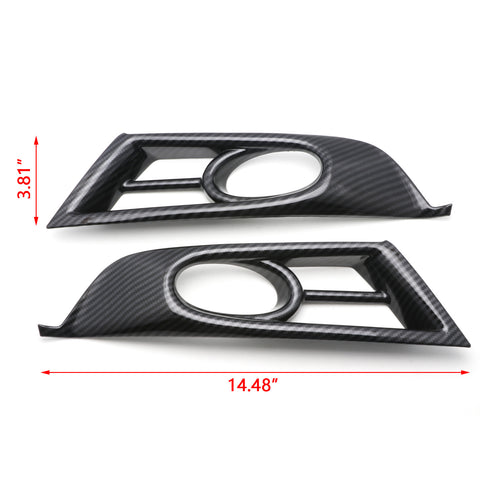 Carbon Fiber Look Fog Light Frame Rear Trunk Lid Cover Decor For Honda CRV 17-19