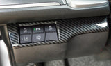 Carbon Fiber Look Inner Headlight Window Switch Cover Trim For Honda Civic 16-21