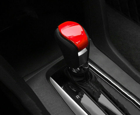 Red ABS Inner Steering Wheel Gear Shift Lever Cover Trim For Honda Civic 2016-21