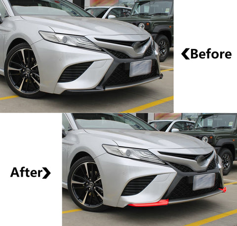 Red Front Bumper Corner Grille Lip Combo Cover For Toyota Camry SE XSE 2018-2020