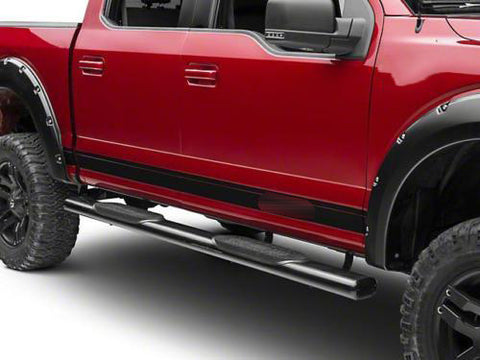 Vinyl Stripe Decal Car Body Rocker Side Skirt Sticker for Ford F-150 2015-2018 Glossy Black