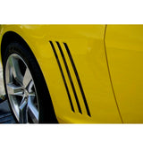 6pcs Car Body L&R Side Vent Insert Stripe Decal Vinyl Inlay Sticker Compatible with Chevrolet Camaro 2010-2015 (Matte Black)