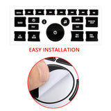Radio Dash Button Repair Kit Decal for Chevrolet Silverado Tahoe Cadillac Escalade Buick Enclave GMC Acadia, Audio AC Control Button Vinyl Overlay Sticker Replacement Fit 2007-2014 GM Vehicles