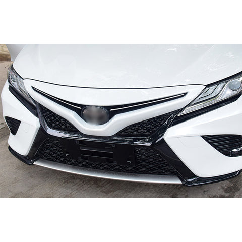 Chrome Front Bumper Corner + Front Grille Trim For Toyota Camry SE XSE 2018-2020