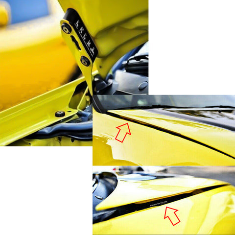 JDM Style Hood Vent Spacer Risers VTEC Solenoid Valve Cover Cap For Honda Acura