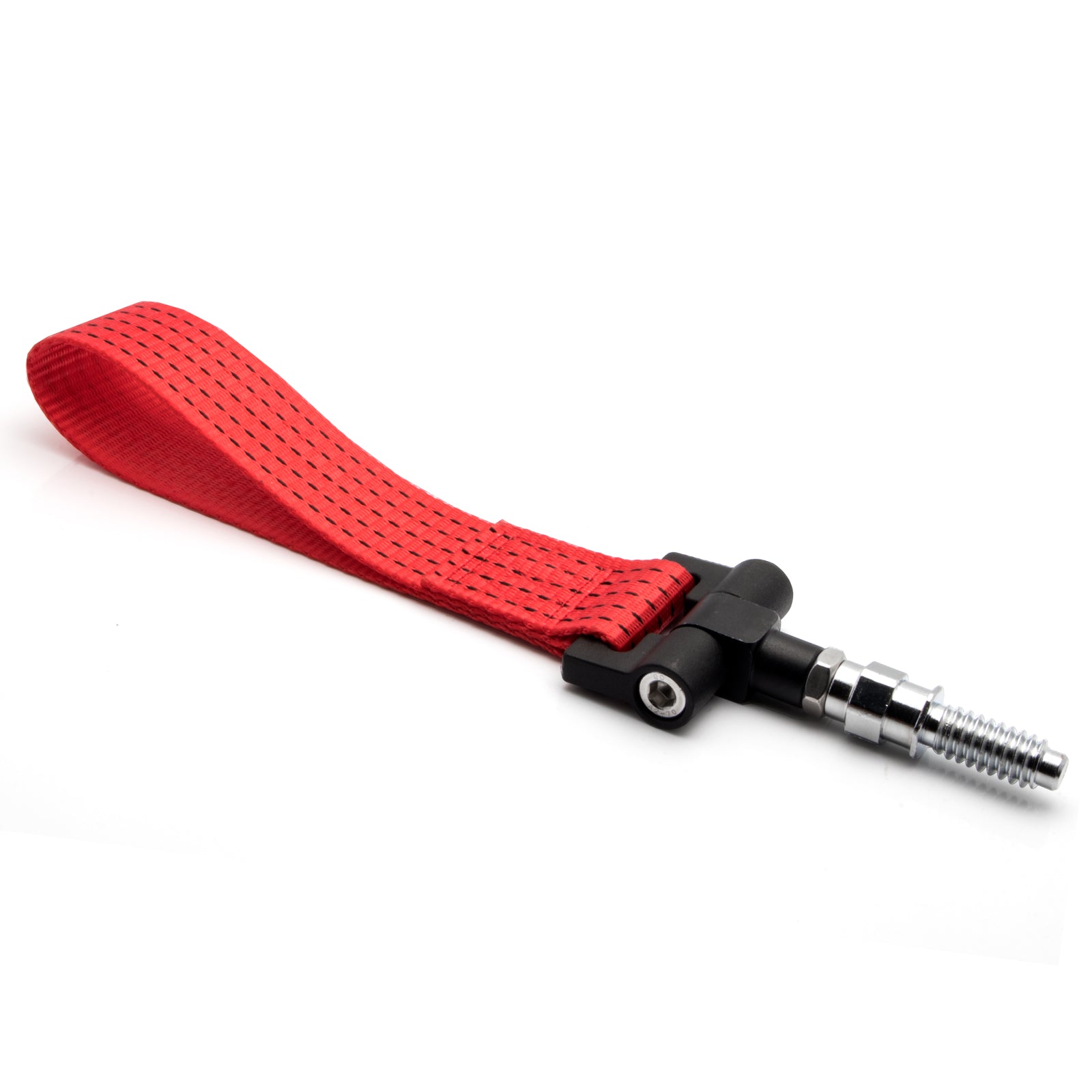 Blue / Black / Red JDM Style Tow Hole Adapter with Towing Strap