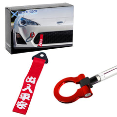 2X Racing Style Front Bumper Tow Strap+Tow Hook For Subaru WRX / WRX Sti 2012-up