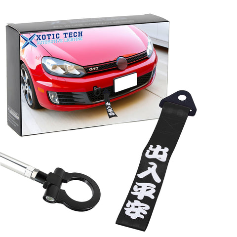 Set Sporty Front Bumper Tow Strap+Towing Hook For Volkswagen Golf MK6 2010-2014