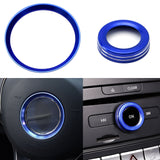Blue Steering Wheel Logo Volume Ring Cover For Mercedes-Benz C CLA GLE 2015-up