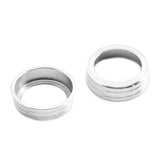 2pcs Centre Console AC Climate Control Knob Surrounding Ring Decoration Covers Compatible with Honda Civic 10th Gen 2016-2021 (Silver)