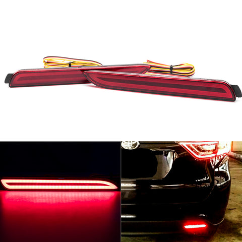 LED Rear Bumper Reflector Brake Light for Toyota Camry Matrix Sienna Venza Avalon Sienna/for Lexus IS-F GX470 RX300, Red Lens