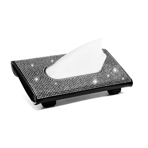 Bling Rhinestone Car Sun Visor Tissue Box Paper Towel Holder Clip Universal Fit