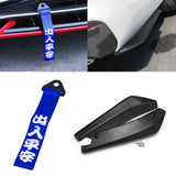 Splitters Canard Diffuser Winglet+Chinese Slogan Towing Strap Wind Universal Fit