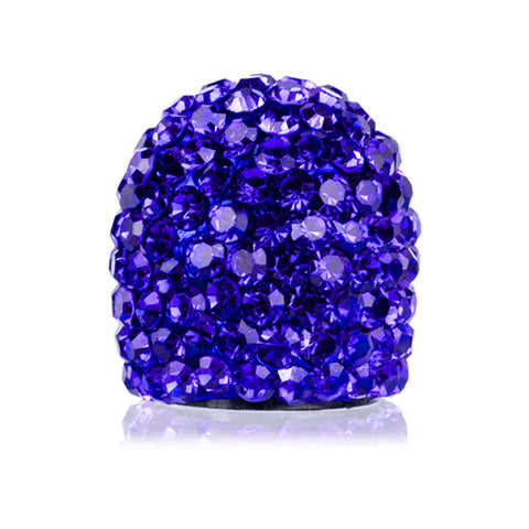 4x Handmade Crystal Rhinestone Universal Car Tire Valve Caps Chrome Accessories