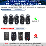 2pcs TPU Key Fob Shell Full Cover Case , Compatible with Chevrolet Camaro Malibu Impala Cruze Volt Bolt Equinox Tahoe Traverse  - 3/4/5 Buttons Key