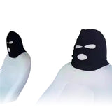 Xotic Tech Car Funny Decoration Spoof Balaclava Face Headrest Cover, Scary Bank Robber Costume Front Seat Head Rest Protector, Halloween Bandit Mask Auto Accessories Universal for Most Car-White