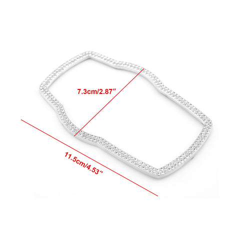 Crystal Cup Holder Coasters Multimedia Control Frame Cover For BMW 3 5 7 Series