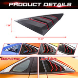 Carbon Fiber Style Door Handle Rear Window Louvers Cover Trim For Civic 2022-up