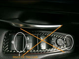 Carbon Fiber Window Switch Multimedia Control Panel Decor Trim For BMW 3 Series