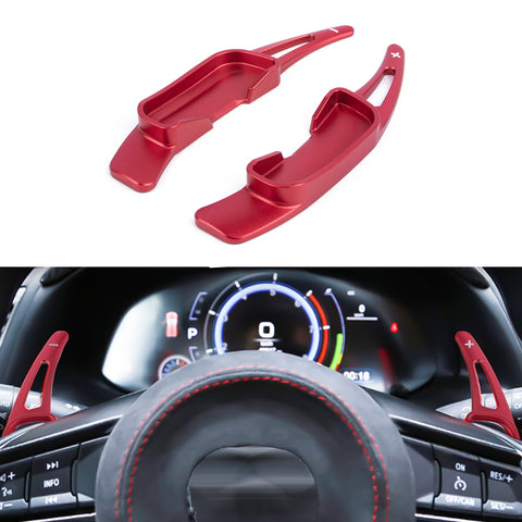 Black Forged/Red Steering Paddle Shifter Extension For Mazda 3 6 CX-3 CX-5 MX-5